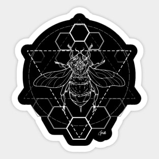 Honey Bee Geometry Sticker